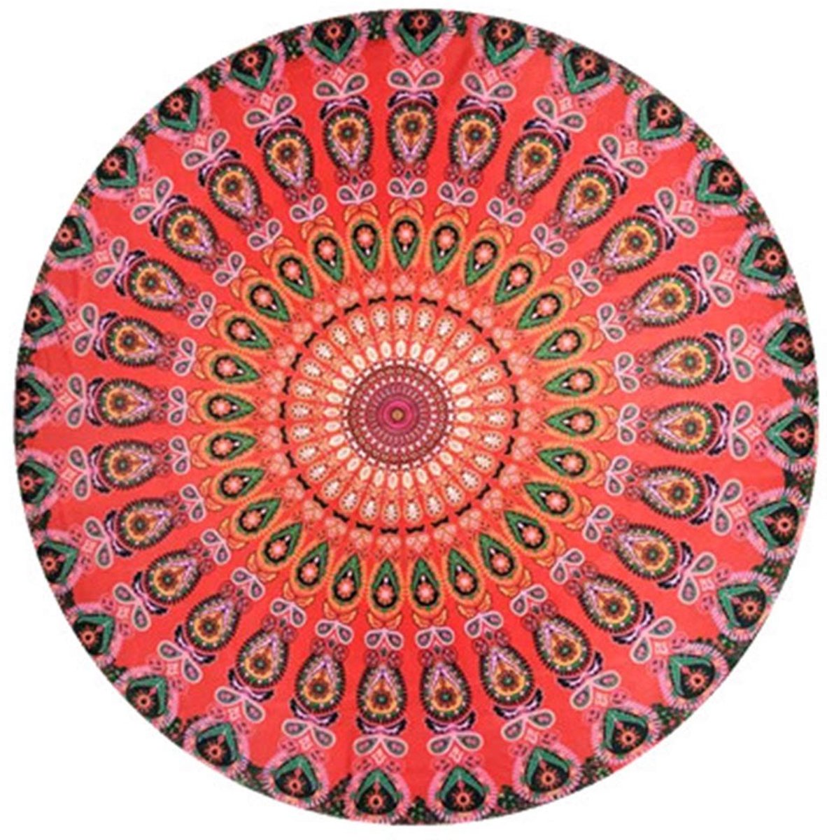 Solidchoice - Ronde Boho Stranddoek Mandala voor Yoga en Picknick