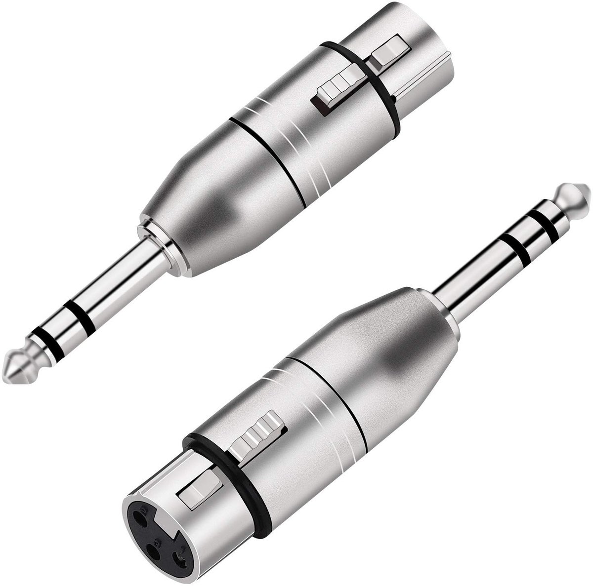 Solidchoice - Female XLR naar 6.35mm TRS Adapter - 2 Stuks