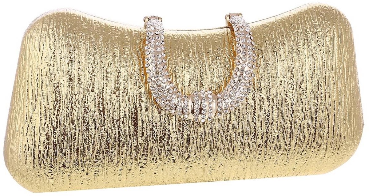 Solidchoice - Bruine Hard Shell Clutch met Veiligheidssluiting voor Avondgebruik