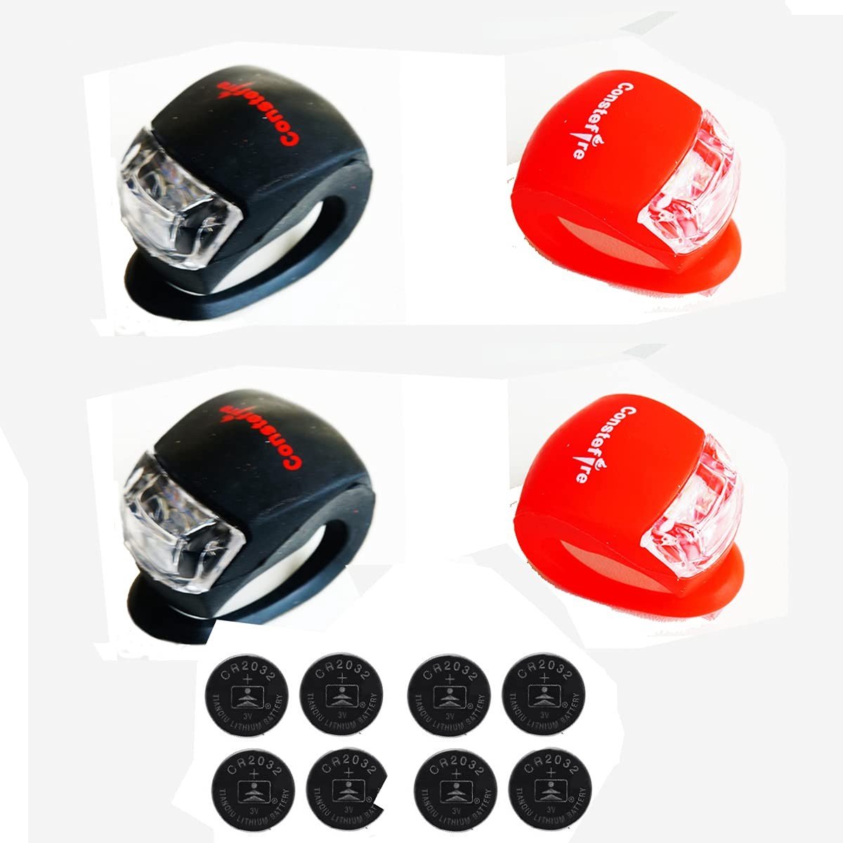Solidchoice - Set van 4 Waterdichte Fietsverlichting