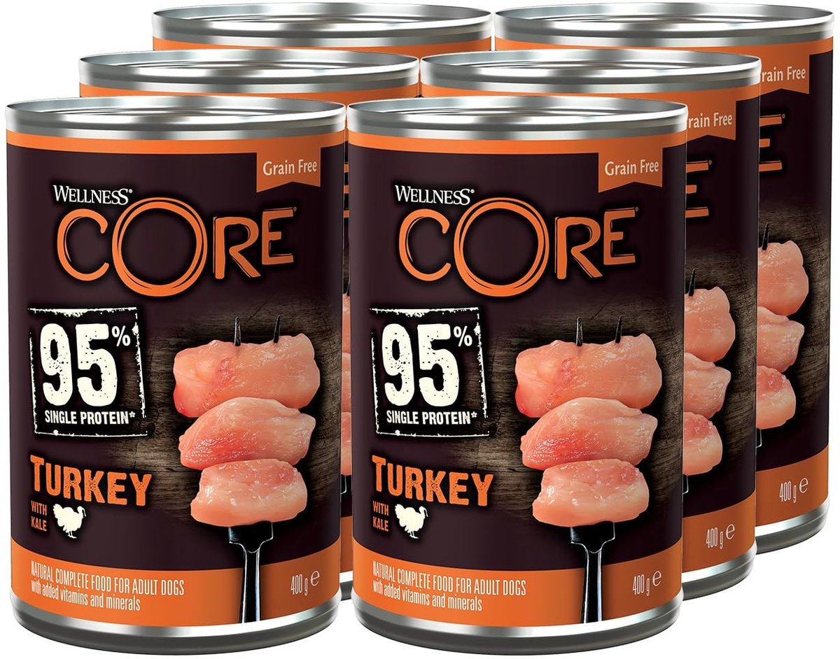 Solidchoice - Natvoer voor Volwassen Honden met Kalkoen en Boerenkool 6 x 400g