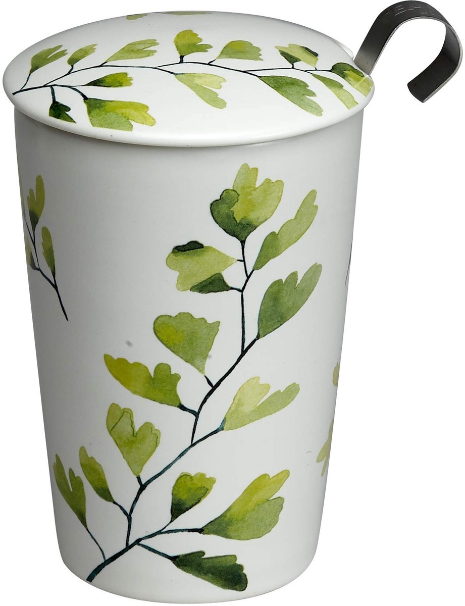 Solidchoice - Porseleinen Theekop met Filter en Deksel in Geschenkdoos