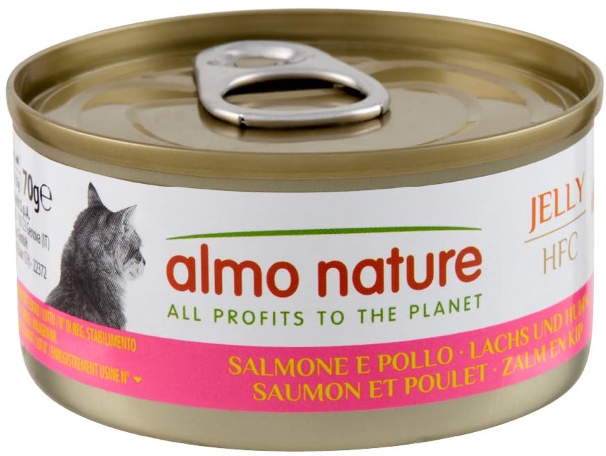 Solidchoice - Natuurlijke Kattenvoeding in Gelei met Zalm en Kip (24-Pack)