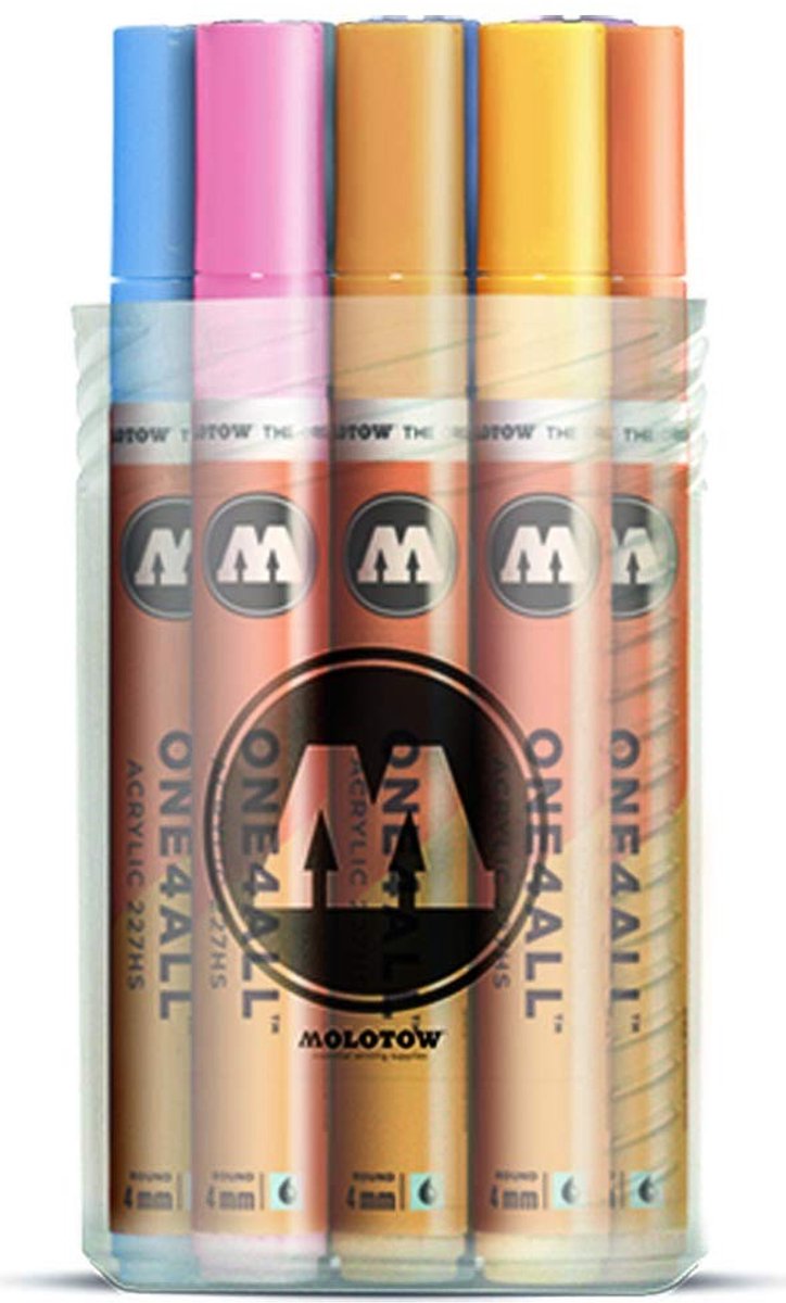 Solidchoice - Set van 12 Acrylmarkers met Hoge Opaciteit in Pastelkleuren