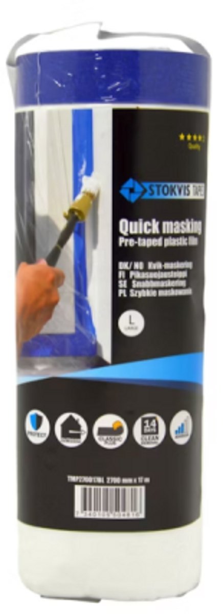 Afdekfolie Masktape - Met Taperand - 2700mm x 17M