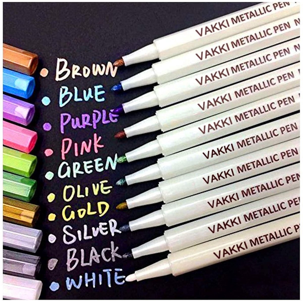 Solidchoice - Set van 10 Metallic Markers voor Creatieve Projecten
