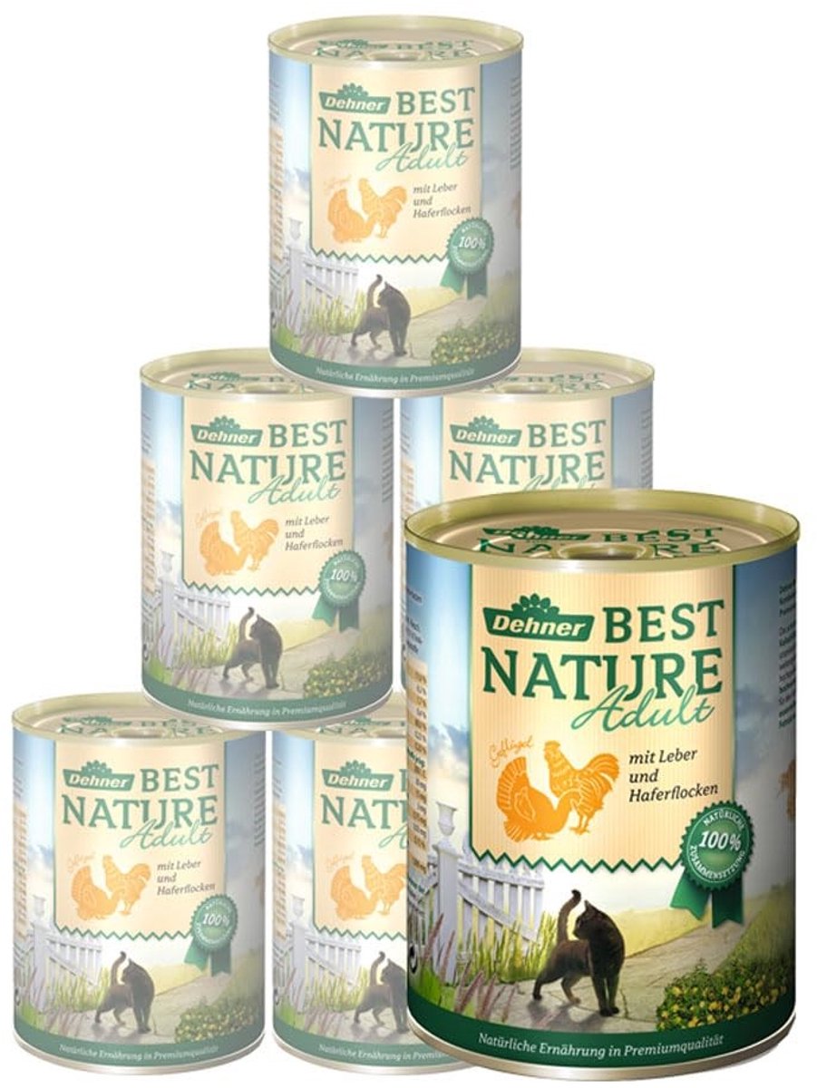 Solidchoice – Natuurlijke Kattenvoer met Gevogelte en Lever (6 x 400 g)