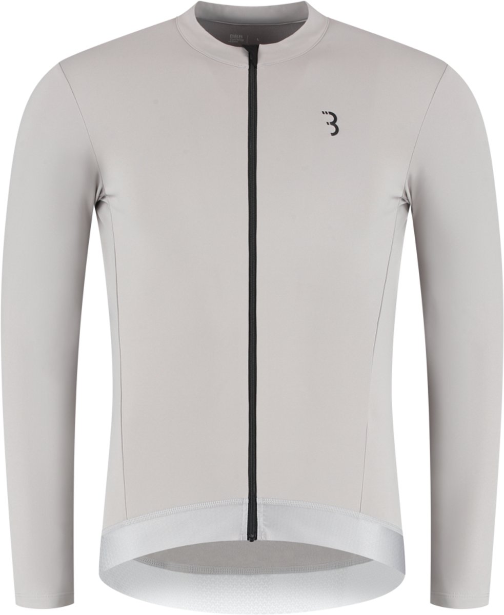 BBB Cycling Transition Lange Mouwen Fietsshirt Heren en Dames - 10-15 °C - MTB en Wielrenshirt met 4 Zakken - Grijs - XL - BBW-501