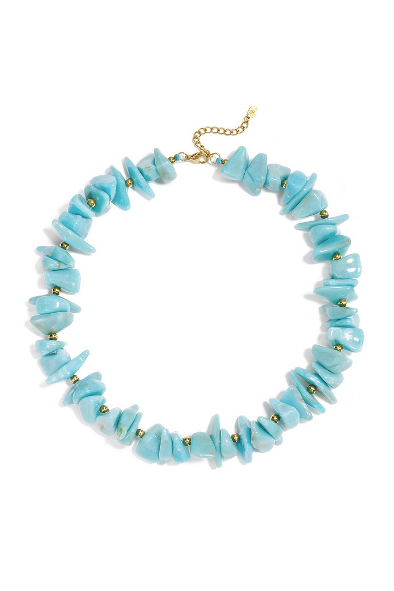 Acryl Kralenketting met Onregelmatige Vorm – Simple Series - Donker Blauw