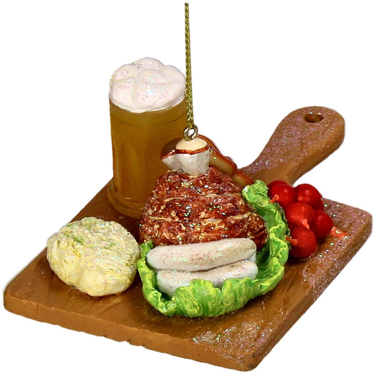 HD Collection Kerstornament Beierse Brotzeit – Polyresin – Meerkleurig – 14 cm – Kerstboom Hanger – Traditionele Kerstdecoratie
