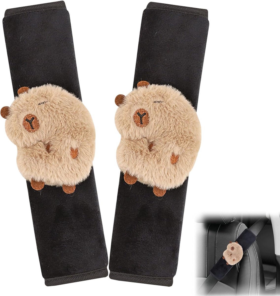 Ryoudavell - capybara gordelbeschermer - autogordel pad - schouderkussen - gordelcover