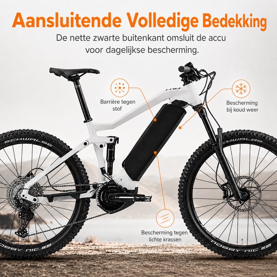 E-bike Accu Beschermhoes Neopreen - Waterafstotende Accuhoes voor Elektrische Fiets - Universele Bescherming tegen Regen en Krassen - Geschikt voor Frameomtrek 28-36 cm - Groen — afbeelding 4