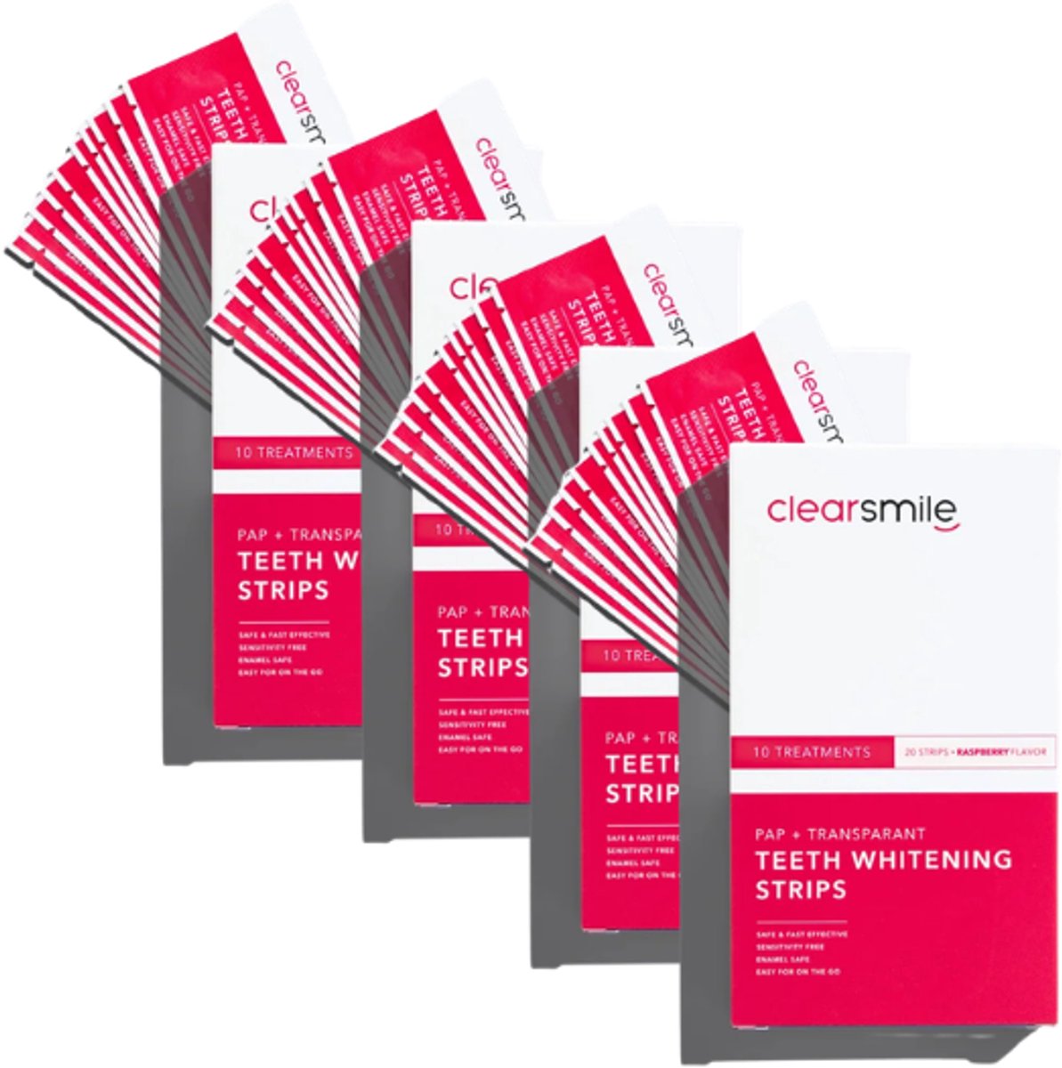 4x Clearsmile PAP+ Transparant Whitening Strips - 10 Treatments