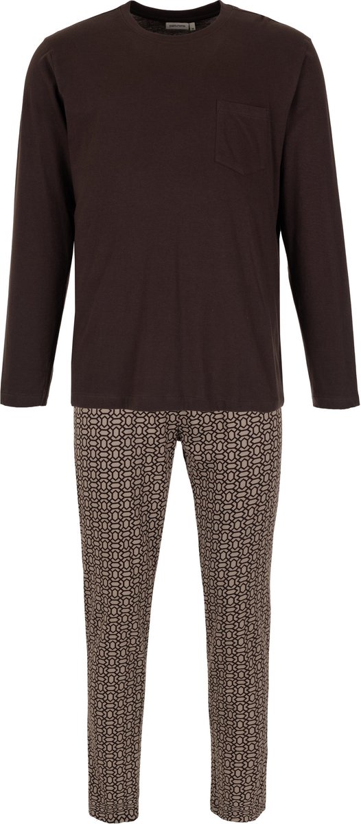 Pastunette - Urban Essence - Pyjama - Katoen - Bruin/Beige - Maat S