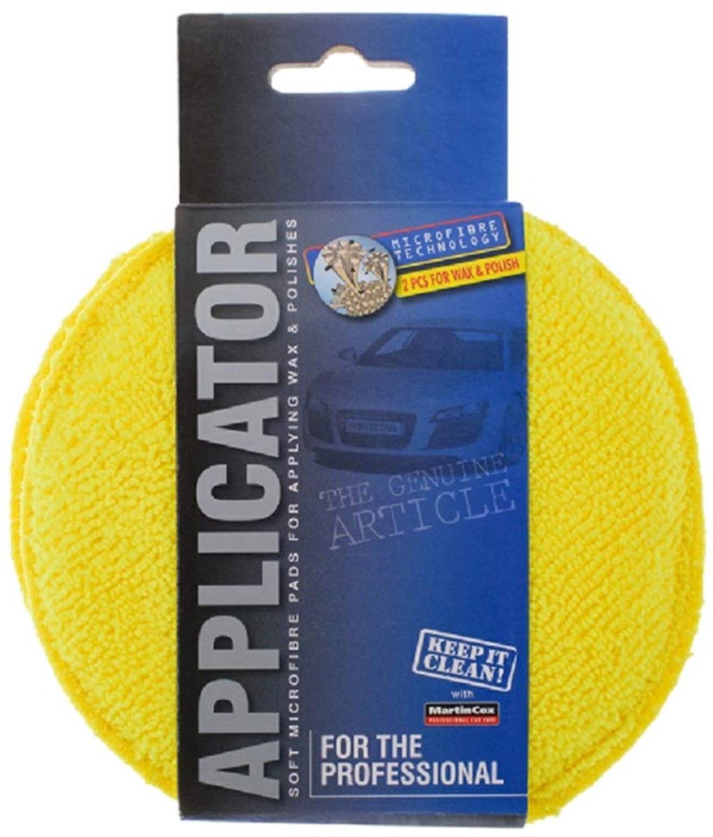 Polijstpads van microvezel, 12 cm, set van 2, geel
