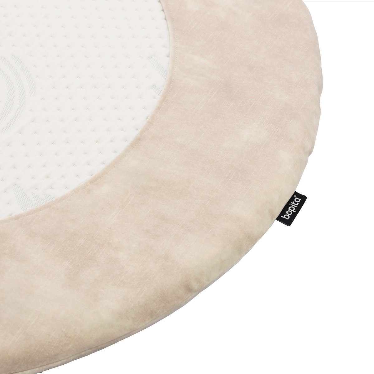 Bopita Rondo Boxmatras Hoes - 95 cm - Velours - Naturel