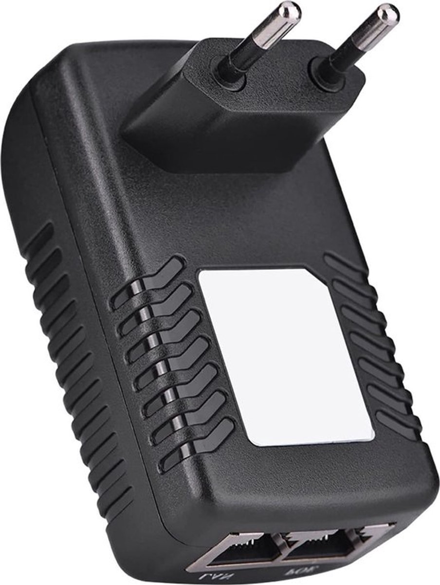 Passieve POE Injector 48 V 05 A - Wandstekker - IP Voip Telefoons - Camera's - AP's - EU .