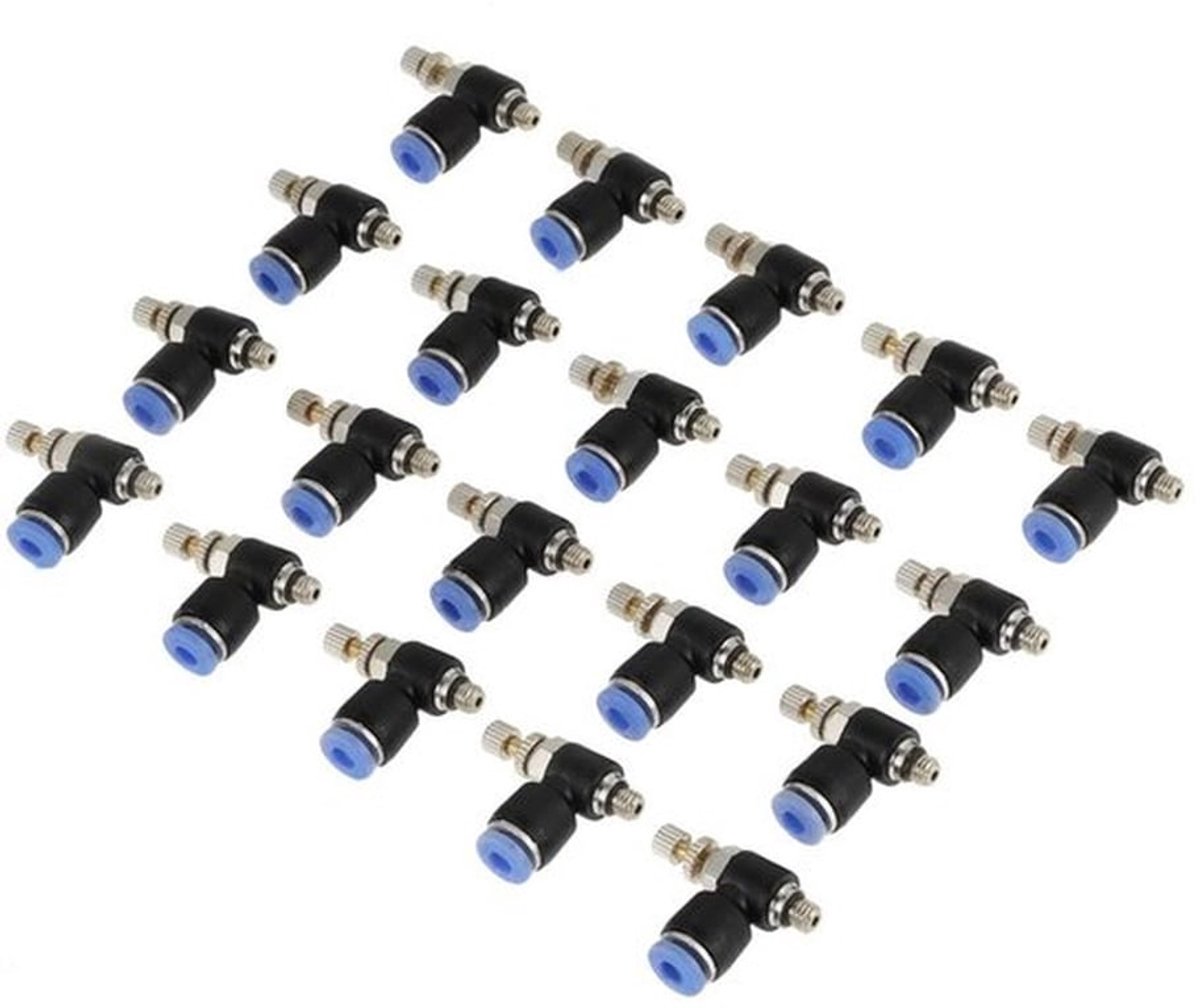 Luchtsnelheidsregelklep Hoge Drukbestendig - Snelle Connector - Eenvoudige Installatie - 360° Rotatie - Lekbestendige Afdichting - Probleemvrij Onderhoud - Pneumatische Connector