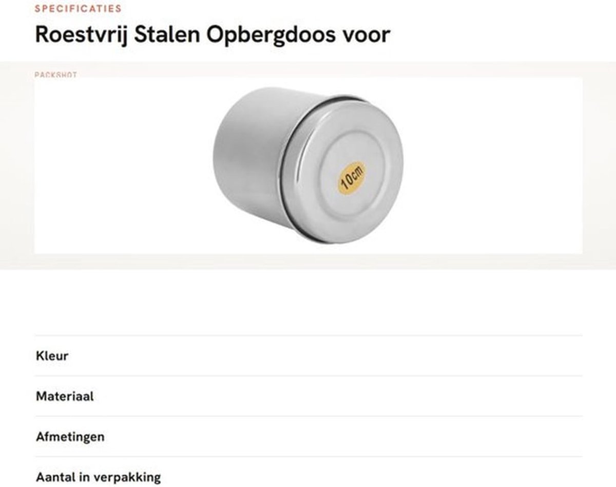 Wattenstaafje Houder Roestvrij Staal - Opbergdoos met Deksel - Duurzaam - Alkalibestendig - Hygiënisch - Voor Medicijnzalf en Gaas