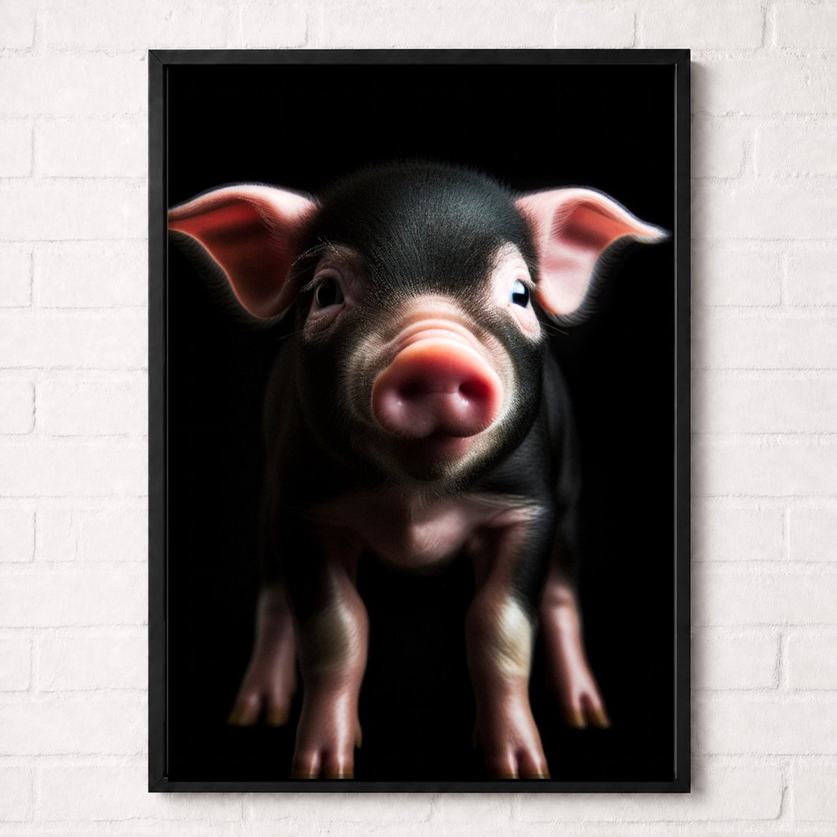 Biggetje Poster - Boerderijdieren Collectie - Dieren Posters - A1+ 61 x 91,5 cm