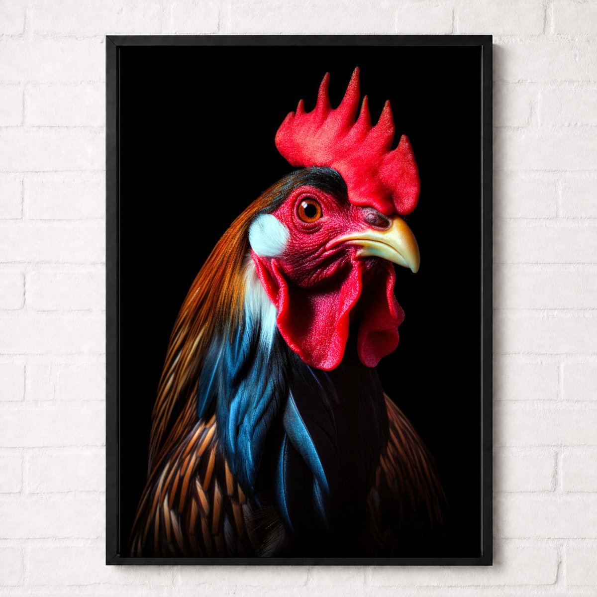 Bonte Haan Poster - Boerderijdieren Collectie - Dieren Posters - A1+ 61 x 91,5 cm