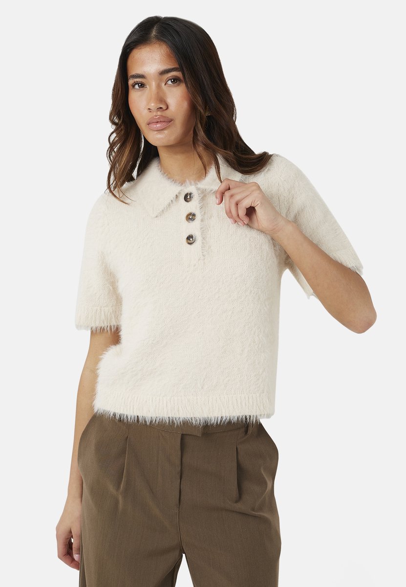 Brave Soul - Overhemd - Polyamide - Vrouwen - Maat M - beige