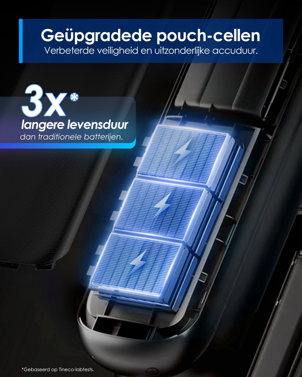 Tineco Floor One S9 Artist Steam Pro – Stoom- & Natdroogreiniger – 160°C - One Step Auto Water hervulsysteem - 5L Water tank - 360° SmoothDrive - DualBlock Anti-Tangle - 85℃ Sneldroog - 90 accu - Triple-Sided Edge schoonmaken - 180° Lay-Flat – foto 6