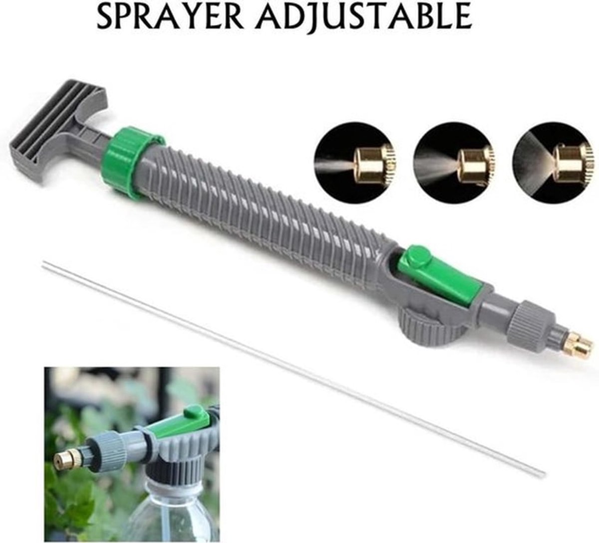 Pompverstuiver - gieteraccessoire - plantenverstuiver - tuinverstuiver - drukpompverstuiver - hogedrukreinigerstok voor tuin