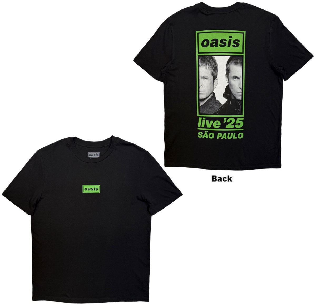 Oasis - Sao Paulo Half Faces Fan Store Heren Tshirt - L - Zwart