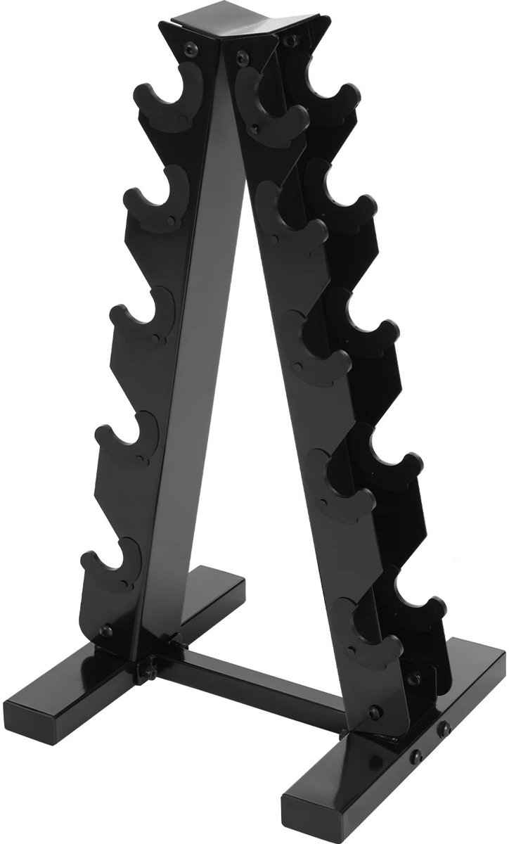 Novari - Halterrek - Fitness - dumbell rek - gewichtenrek - Ruimte voor 5x halters - Draagvermogen 100kg - Compact 34×32×65cm