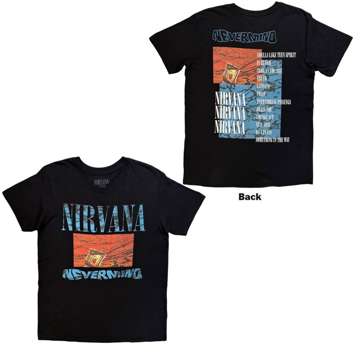 Nirvana - Waves Heren Tshirt - M - Zwart