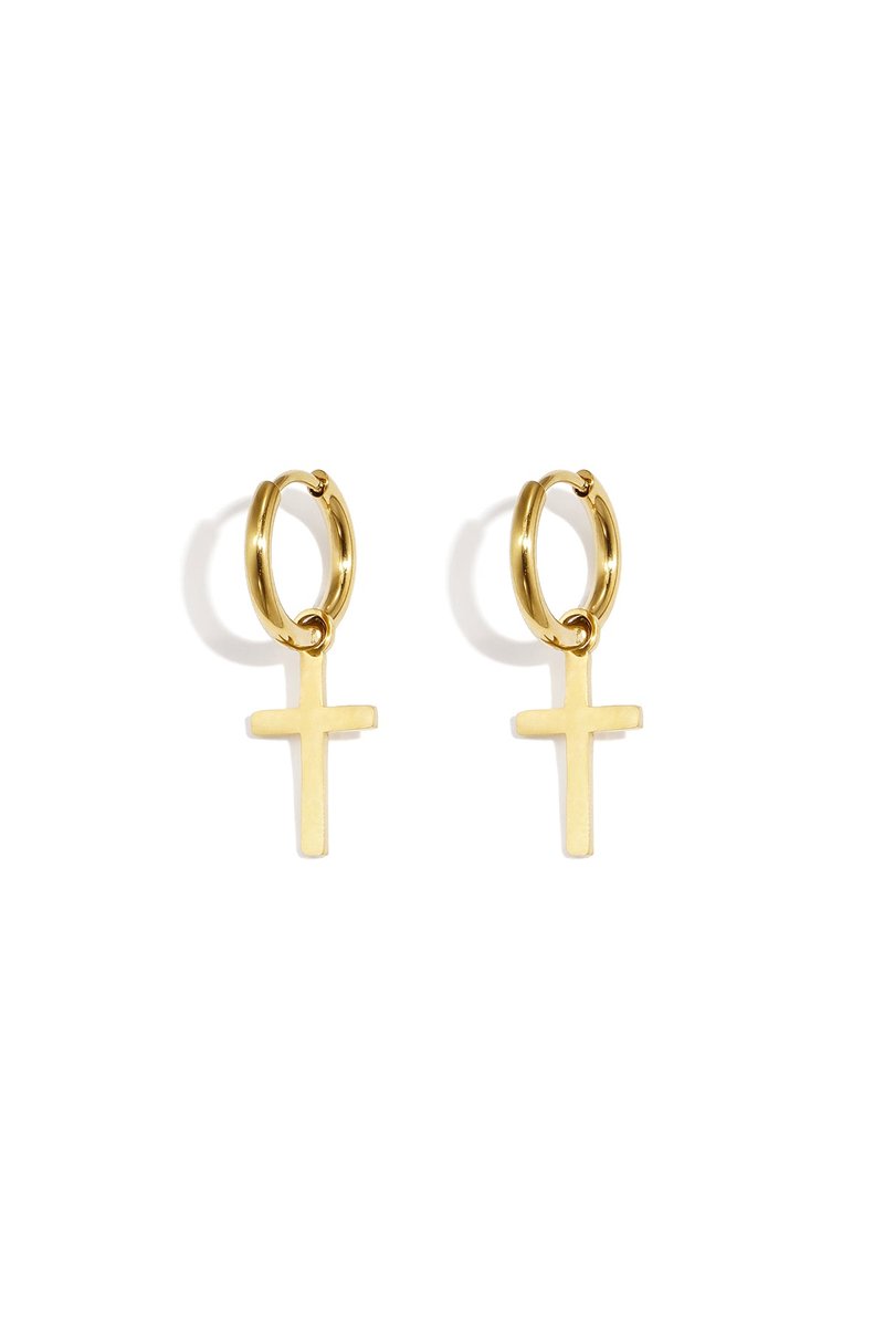 Faith - Oorbellen - Stainless Steel - - Zilver