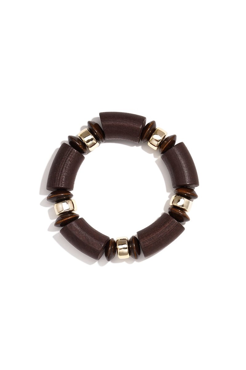 Dara - Armband - Hout - Bruin - - Bruin