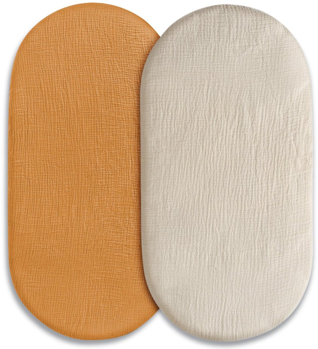 Wieg hoeslaken set van 2 stuks - ademend mousseline katoen - afneembaar wasbaar buitenhoes - geschikt voor babywieg matras - 32 * 17 inchStijl 19