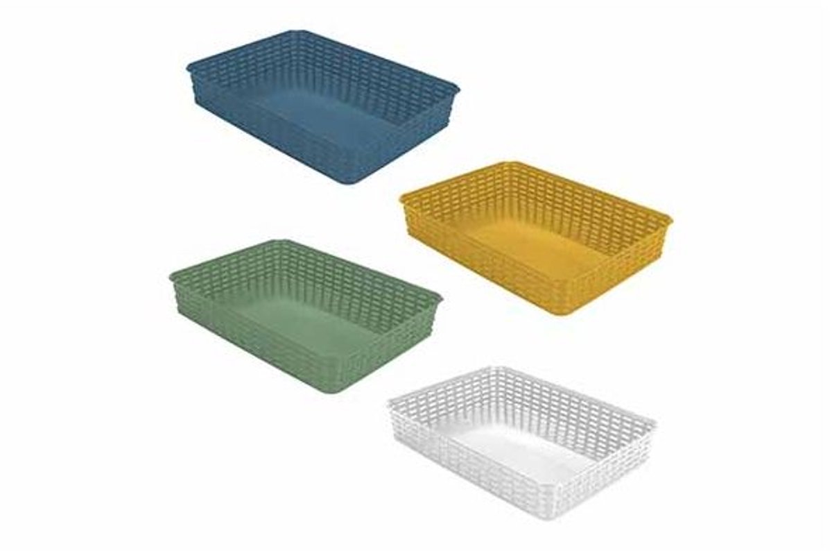 Rattan Mand Nº4 4,5l 4 Ass 35,8x26,2xh6cm