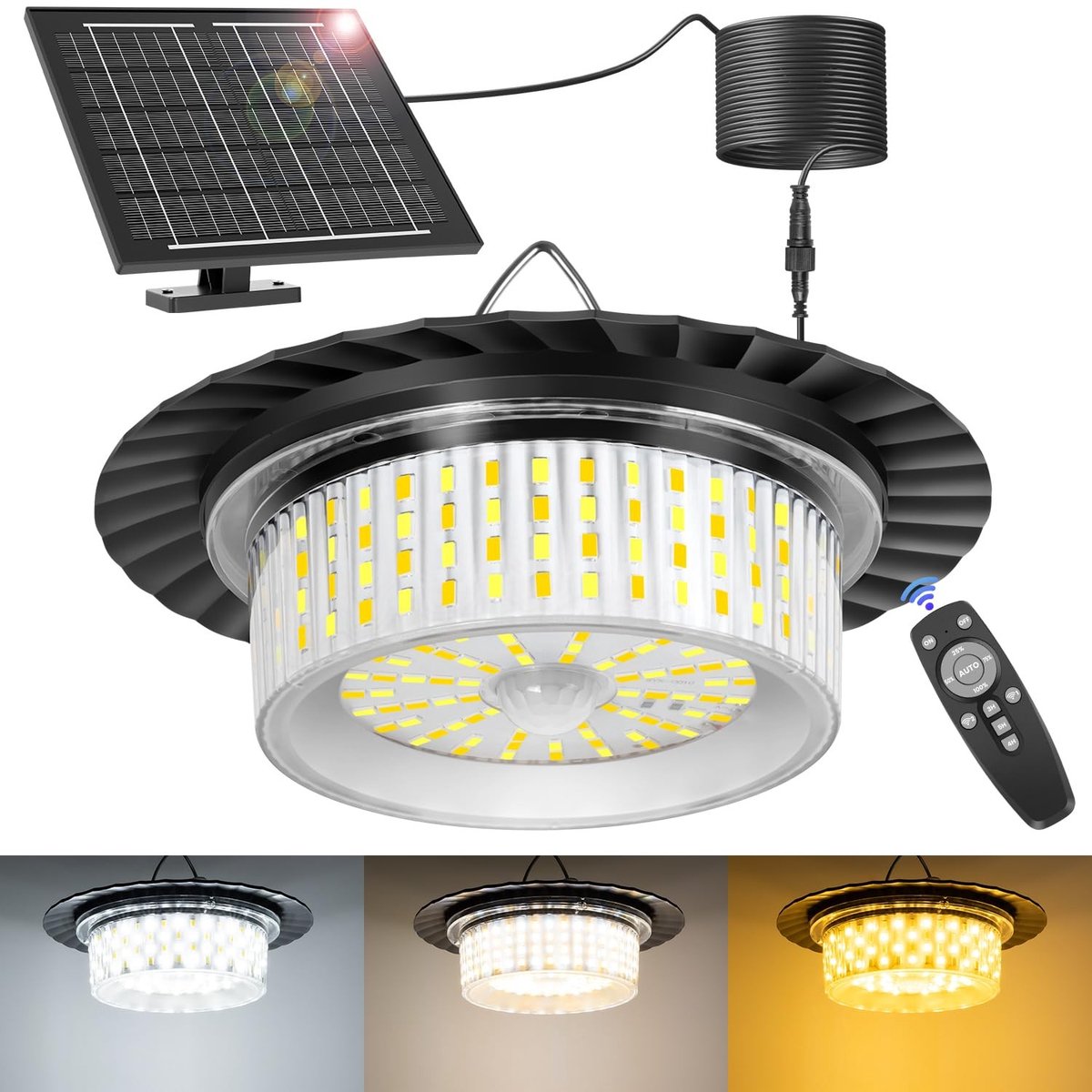 Solidchoice - Zonnependantlamp met Afstandsbediening en Bewegingssensor