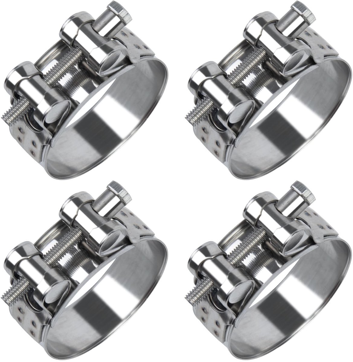 Solidchoice - Set van 4 RVS Slangklemmen voor Diverse Toepassingen