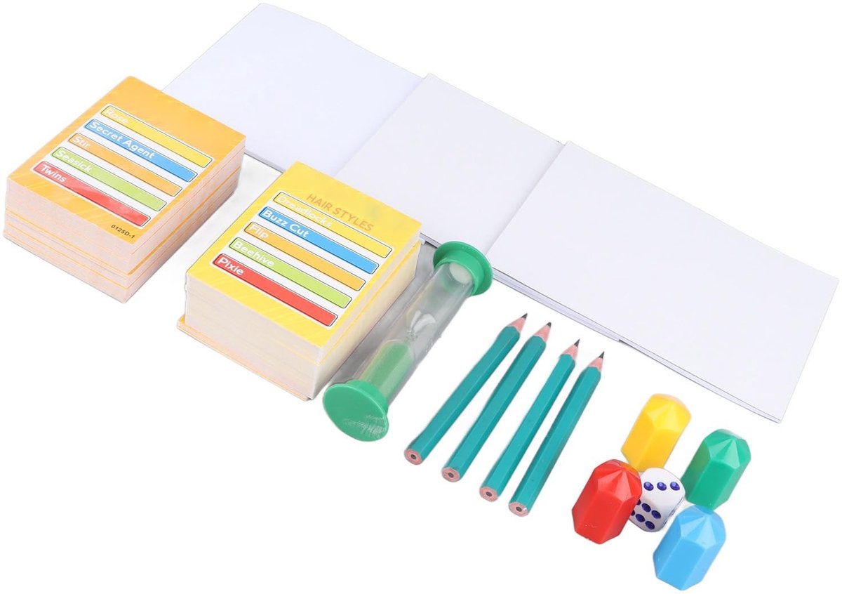 Solidchoice - Pictionary Bordspel met 2 Sets en Diverse Spelmateriaal