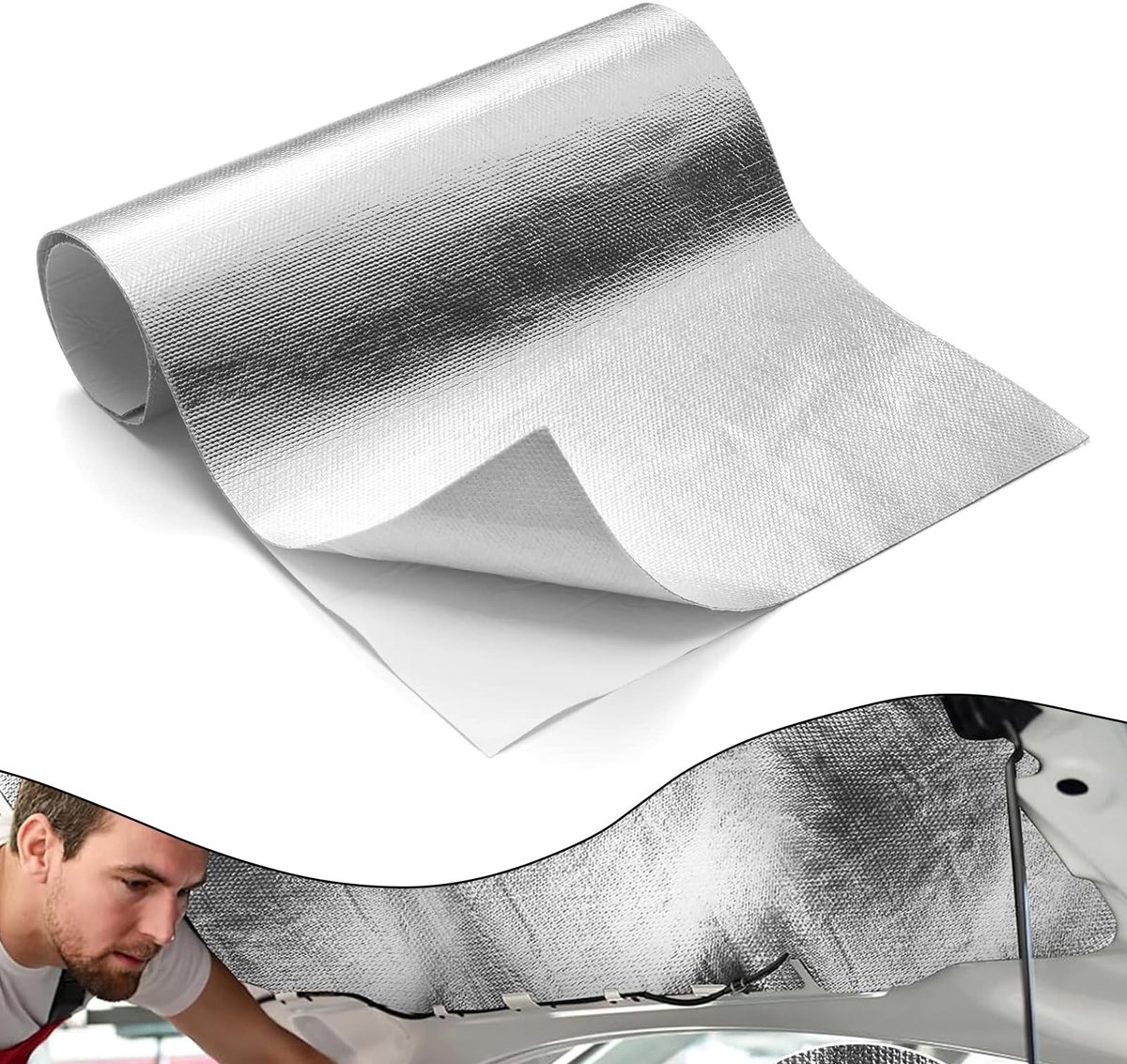 Solidchoice - Aluminized Hittebeschermingsmat 60 x 200 cm met Zelfklevende Achterkant