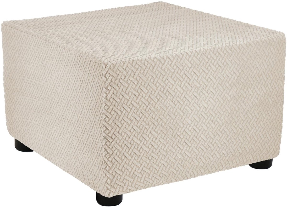 Solidchoice - Rekbare Zitzakhoes voor Vierkante Zitzak met Elastiek, Medium Beige
