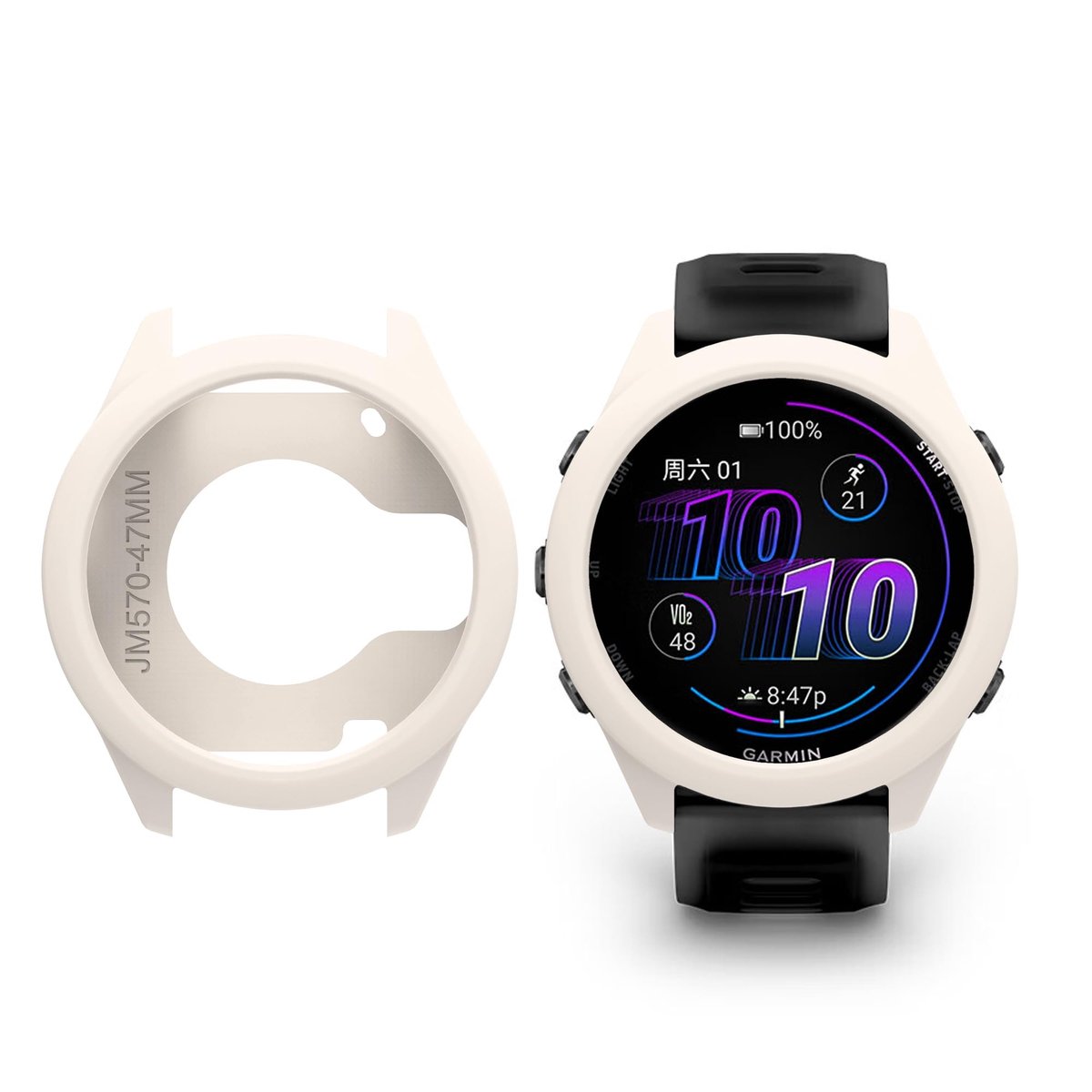 Solidchoice - Beschermhoes voor Garmin 570 Horloge, Zacht en Schokbestendig