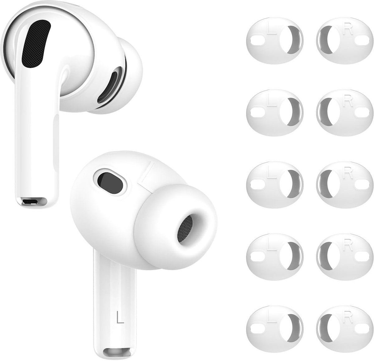 Solidchoice - Set van 5 Ultra Dunne Silicone Oordopjes voor AirPods Pro 3