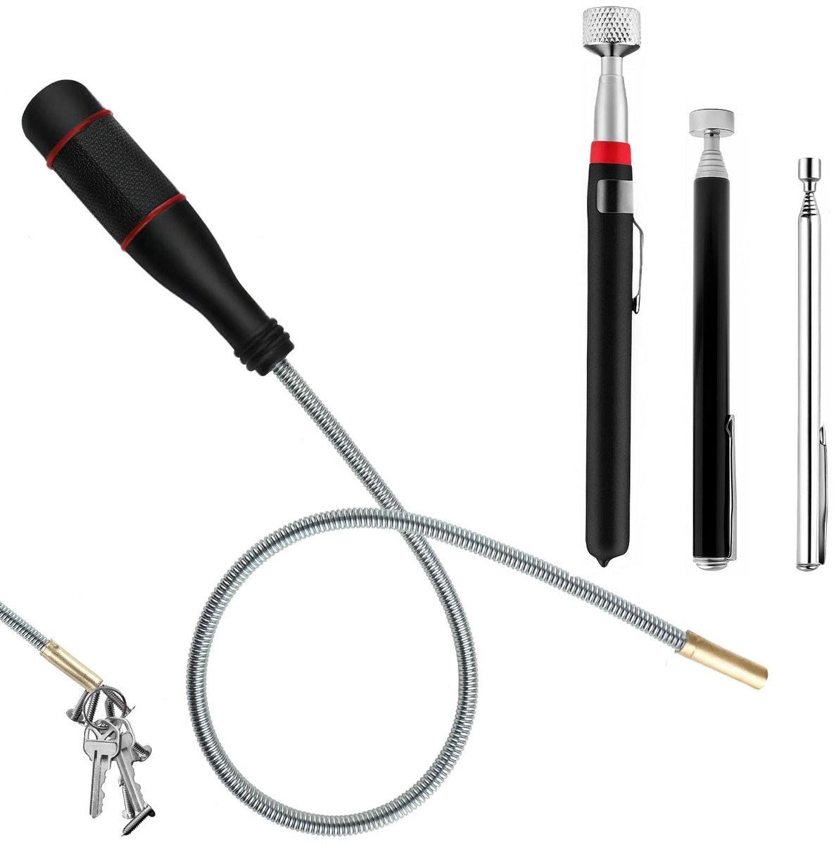 Solidchoice - Set van 4 Uittrekbare Magnetische Staven