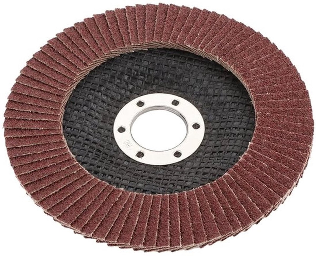 Pack van 20 Slijpschijven 125 mm x 22 mm Grit 80 voor Metalen, Ontbramen, Polijsten en Roestverwijdering