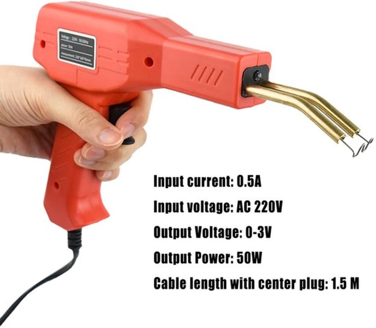Lasmachinekit 50W - Kunststof Lassen - Repareren van Scheuren - Thermisch Snijden - Draagtas - Inclusief Nietjes - Kunststoflasapparaat