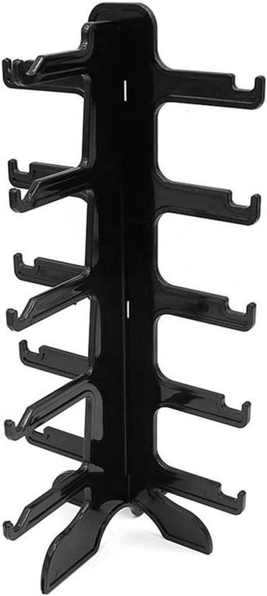 Houder voor bril - Glashouder - Displayorganizer - Zonnebrilhouder - Frame - Etalagerek - Geschikt voor zonnebril - 5 paar - Zwart.
