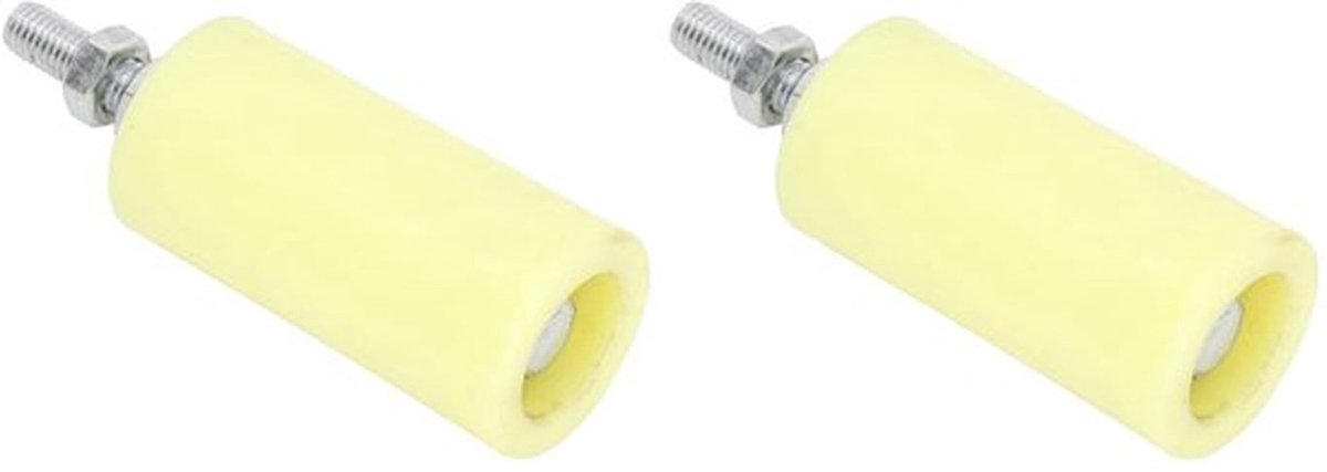Schuifdeurpalen 2 Stuks - Geleidingswielen - Robuust Nylon - Hefrol - Steunmontagerol - 100 mm Werklengte - Flexibele Installatieopties - Schuifpoortrollen