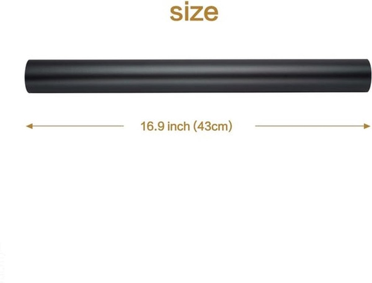 SnelShoppen - 9m x 43cm Zwart Mat Cadeaupapier - Hoogwaardige Shiny Verpakking voor Verjaardag, Kerst, Babyshower en Feestelijke Decoratie