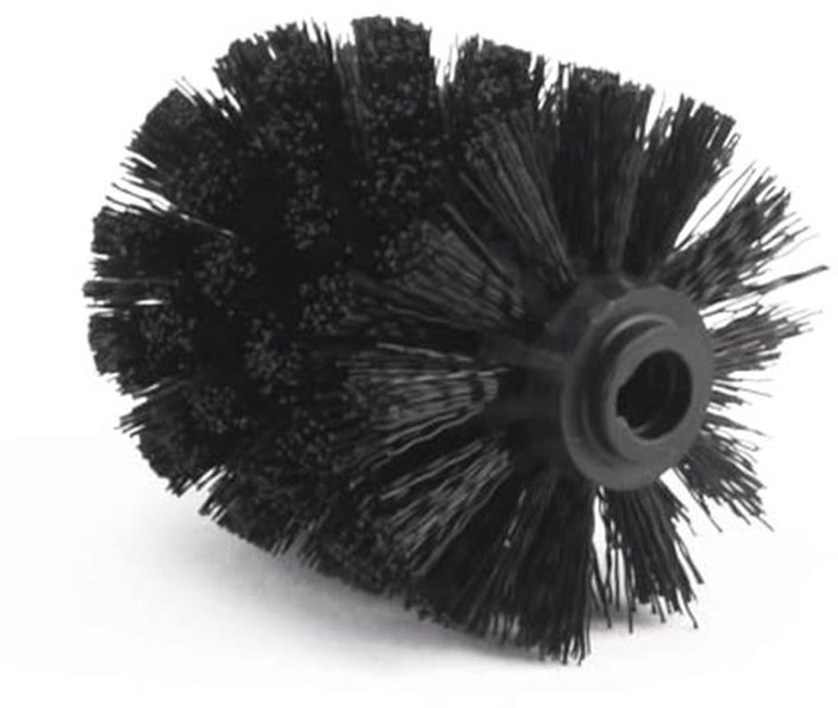 Toiletborstelkop Set van 5 - Kunststof - Ø 8 cm - Hoogte 10 cm - Binnenschroefdraad 12 mm - Zwart - Toiletborstel