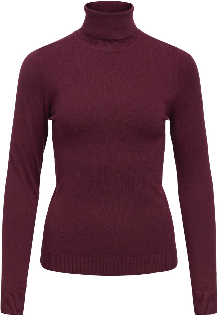 Object Trui Objthess L/s Rollneck Knit Pullover 23033228 Windsor Wine/melange Dames Maat - XS